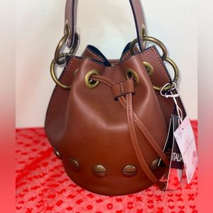 🌸Stella Bianca🌸NEW🌸Studded Leather Bucket Bag🌸